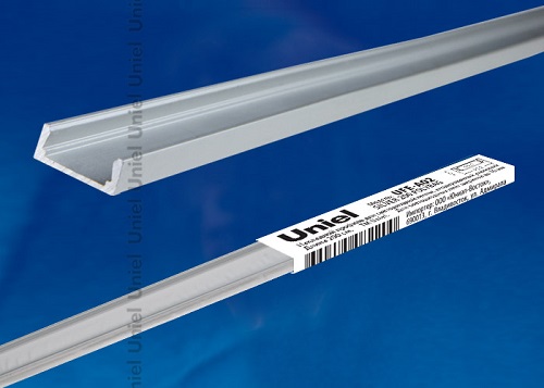 Профиль для светодиодной ленты накладной Uniel UFE-A02 SILVER 200 POLYBAG, алюминий, 200см фото Профиль для светодиодной ленты накладной Uniel UFE-A02 SILVER 200 POLYBAG, алюминий, 200см картинка